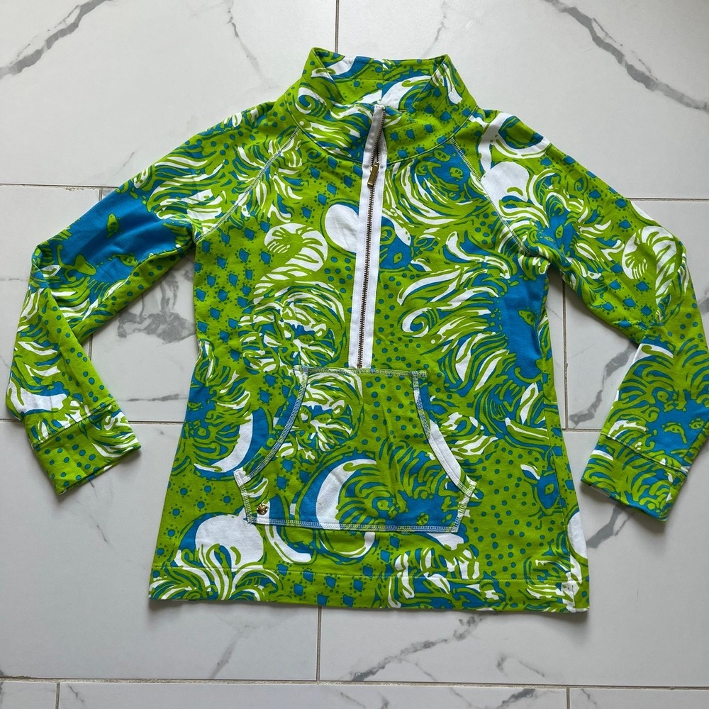 Lilly Pulitzer Skipper Popover Roar of the Jungle print sz medium